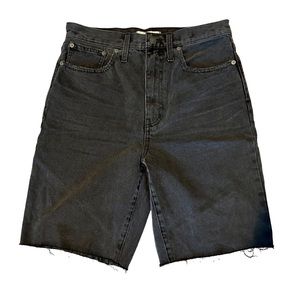 MADEWELL High Rise Long Denim Cut Off Shorts